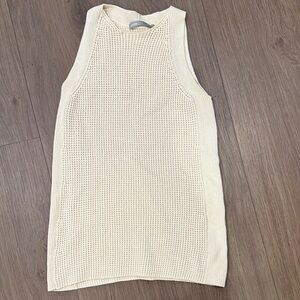 Vince Cream Knit Tank Top